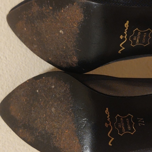 Nina Black Mesh and Beaded Pumps - Picture 5 of 10